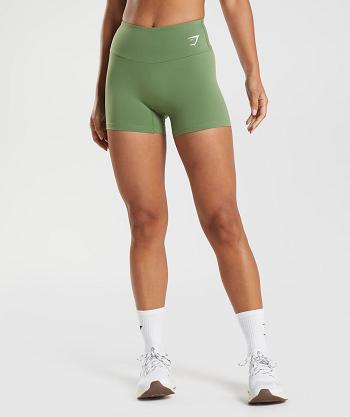 Szorty Damskie Gymshark Treningowe Tight Zielone | PL 2351MQZ